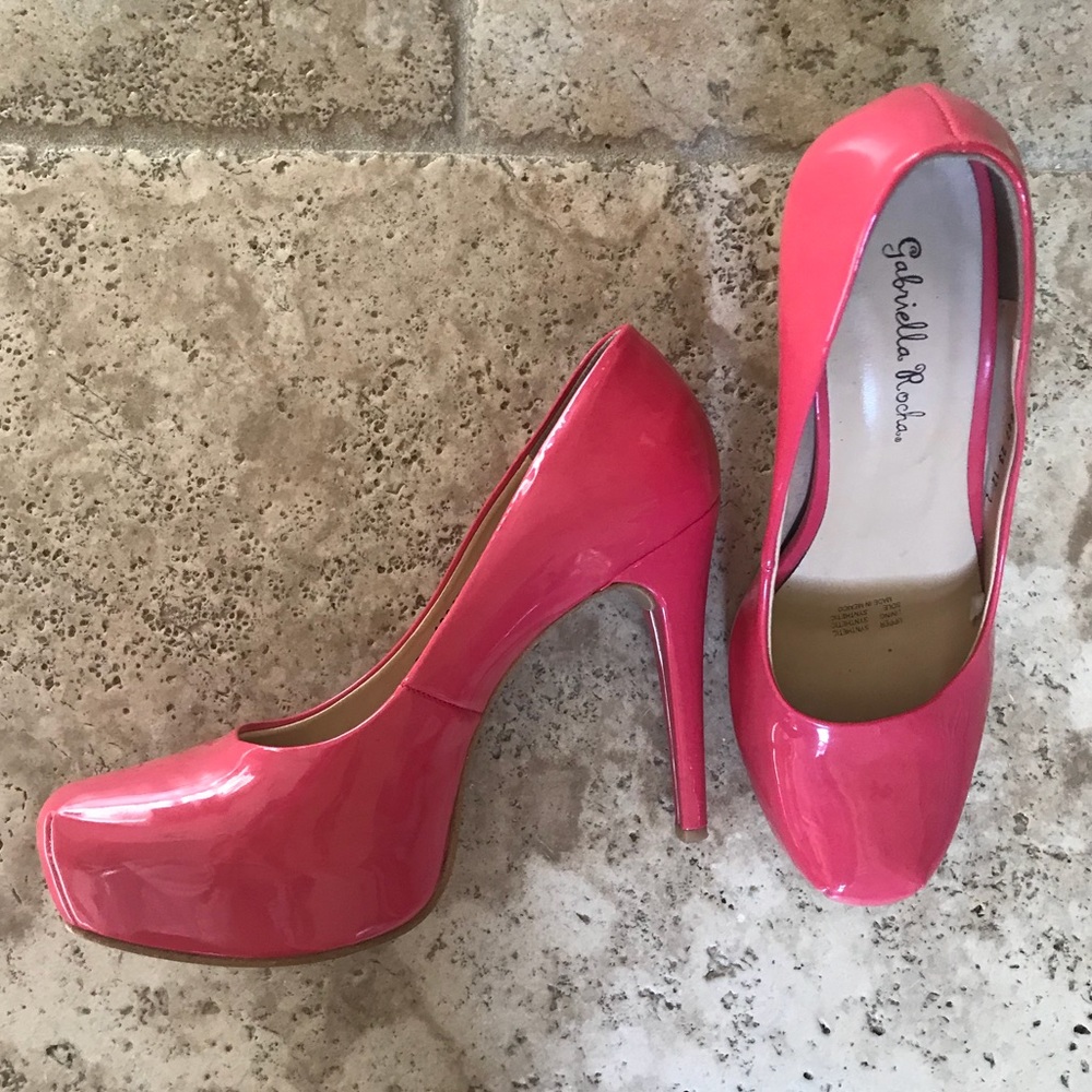 Gabriella Rocha Coral Patent Leather Stiletto Heel